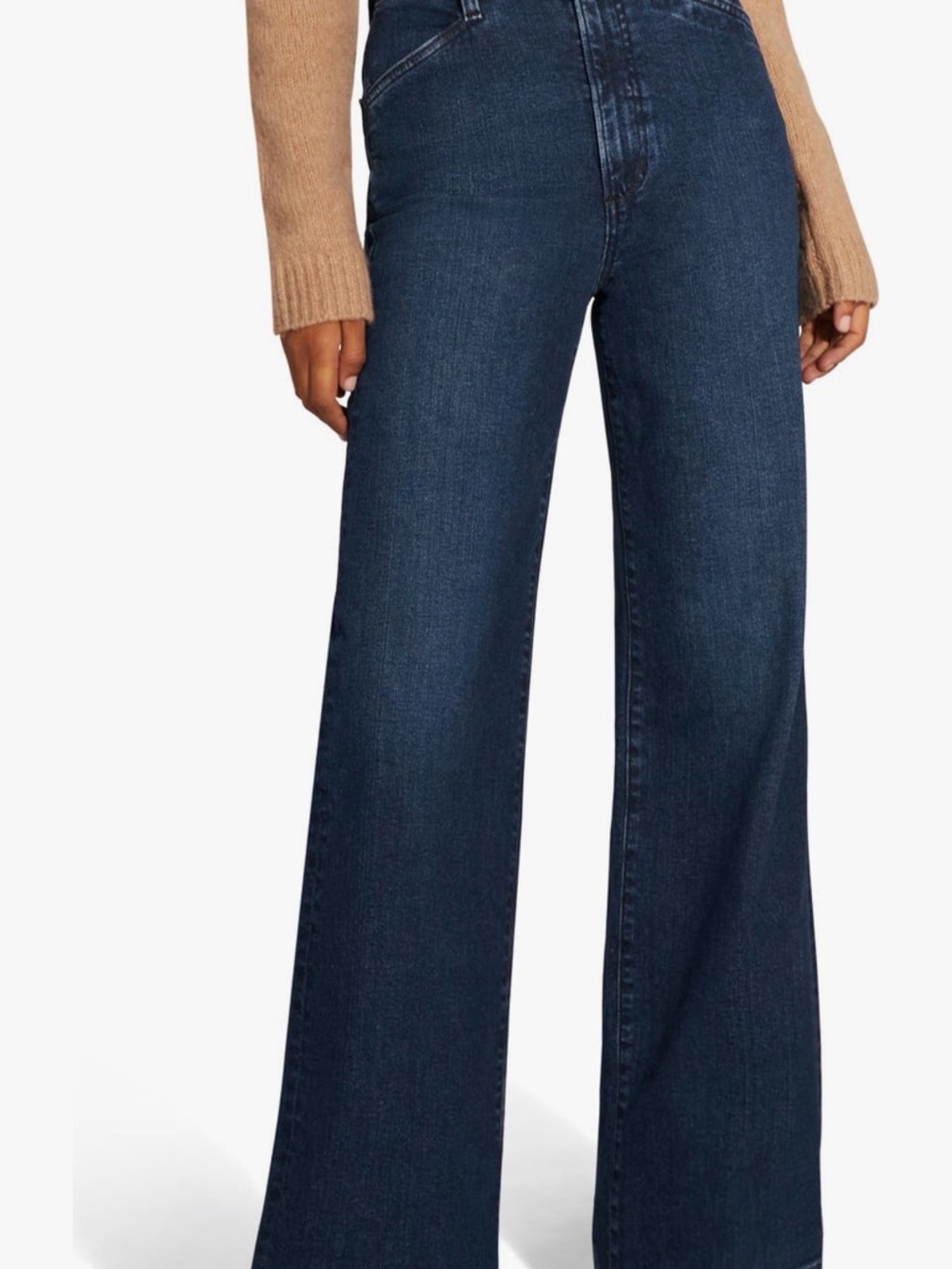 Favorite Daughter The Mischa Super High Waist Wide Leg Jeans in Columbia
